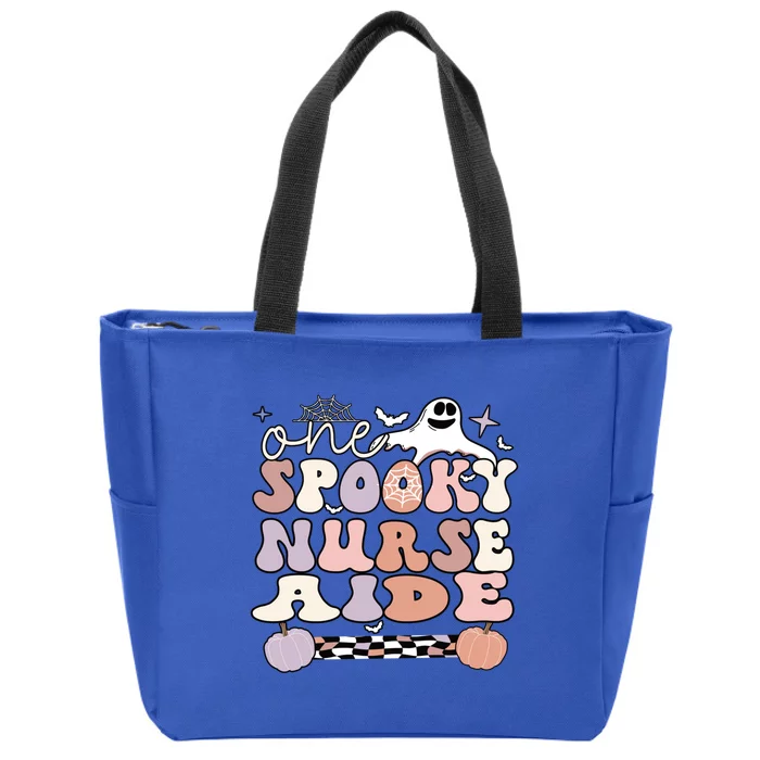 Spooky Nurse Aide Halloween Nursing Aides Gift Zip Tote Bag