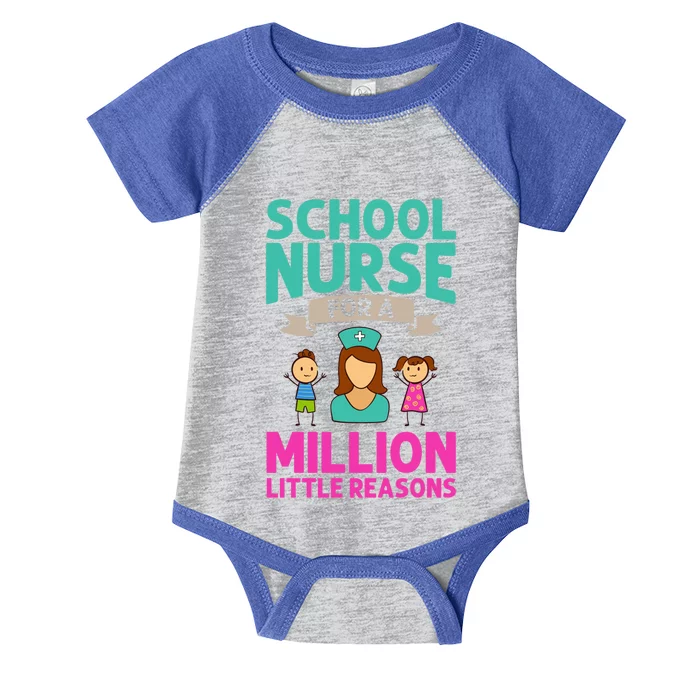 School Nurse Appreciation Assistant Nursing Education Funny Gift Infant Baby Jersey Bodysuit