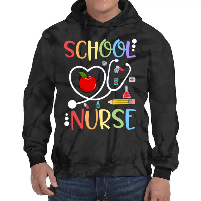 School Nurse Appreciation Nursing Nurse Day & Nurse Week Tie Dye Hoodie