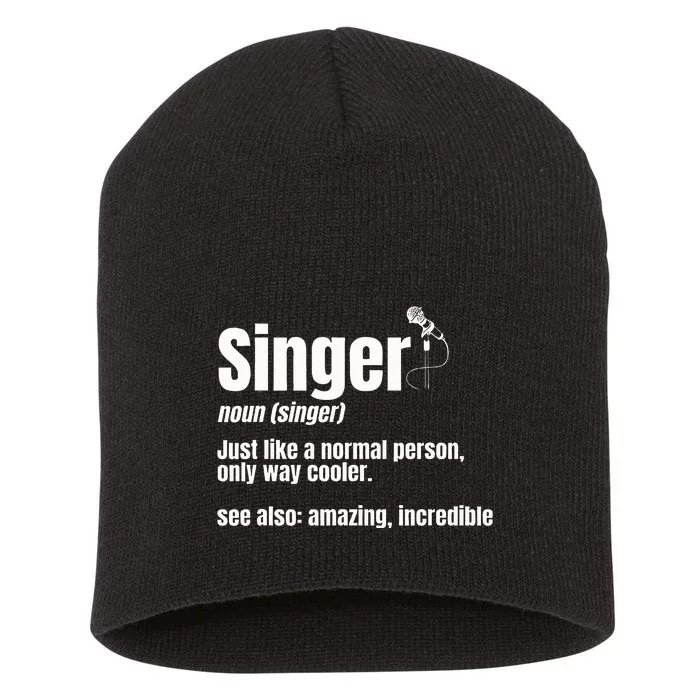 Singer Noun Artist Musician Vocalist Soloist Music Performer Short Acrylic Beanie