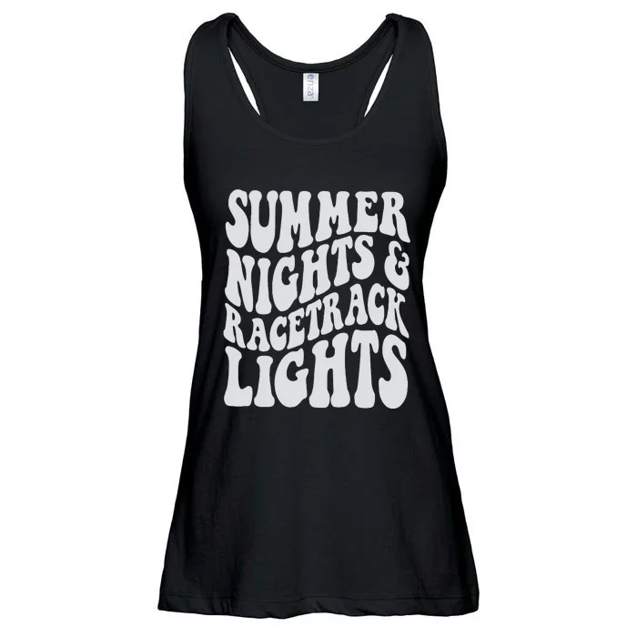 Summer Nights And Race Track Lights Ladies Essential Flowy Tank