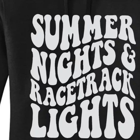 Summer Nights And Race Track Lights Women's Pullover Hoodie