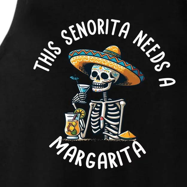 Senorita Needs A Margarita Cinco De Mayo Celebration Ladies Tri-Blend Wicking Tank