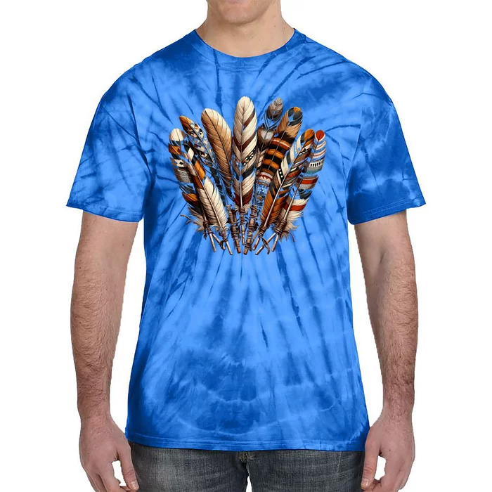 Southwest Native American Indian Feather Tie-Dye T-Shirt