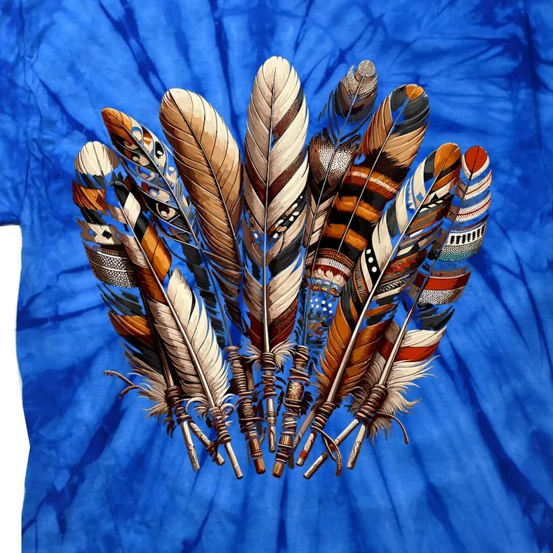 Southwest Native American Indian Feather Tie-Dye T-Shirt