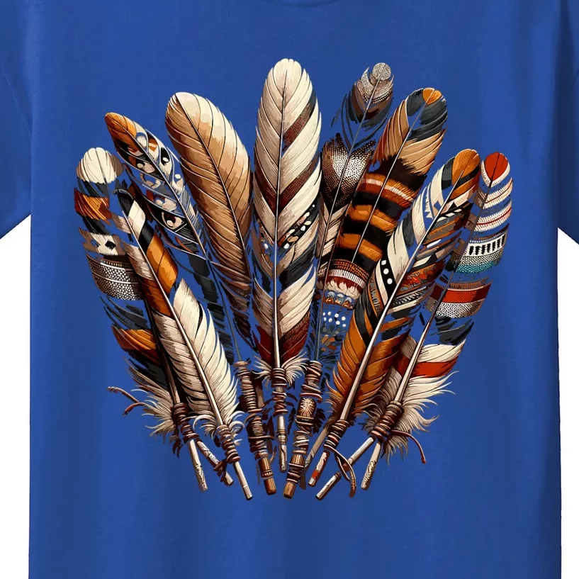 Southwest Native American Indian Feather Kids T-Shirt