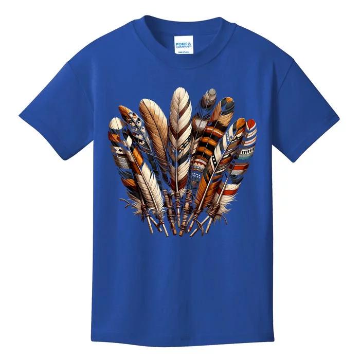 Southwest Native American Indian Feather Kids T-Shirt