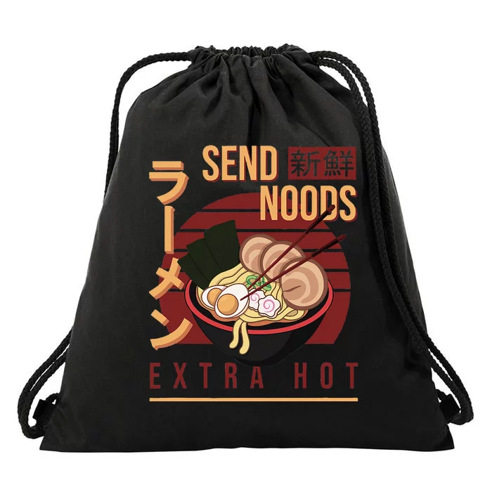 Send Noods Anime Pho Cup Ra Soup Noodles Bowl Send Noods Drawstring Bag