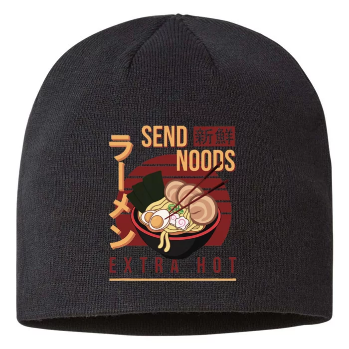 Send Noods Anime Pho Cup Ra Soup Noodles Bowl Send Noods 8 1/2in Sustainable Knit Beanie