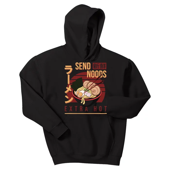 Send Noods Anime Pho Cup Ra Soup Noodles Bowl Send Noods Kids Hoodie