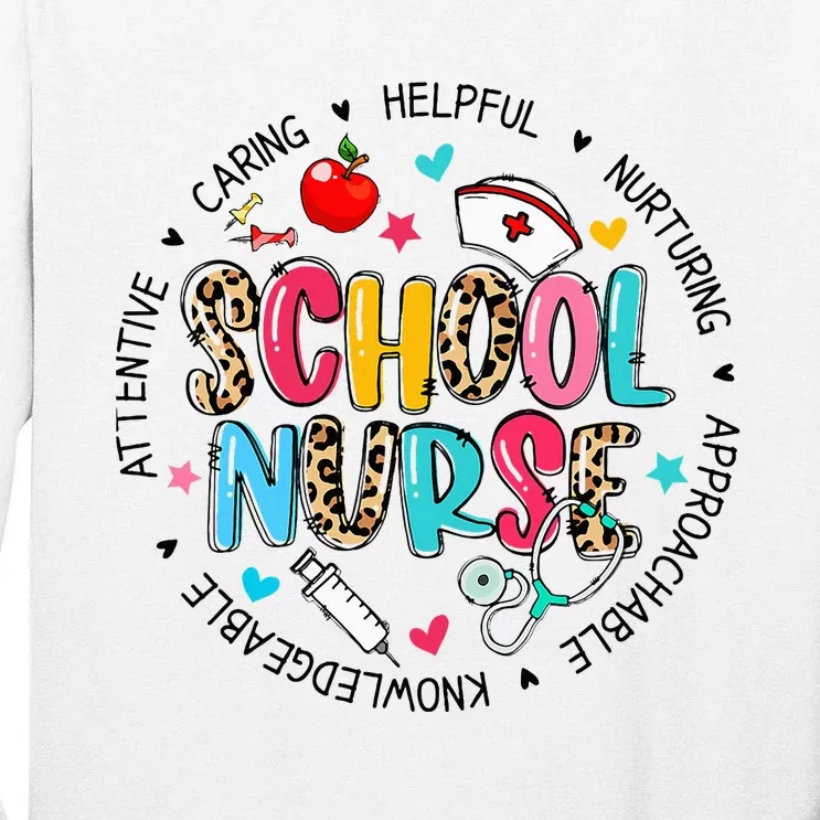 School Nurse Appreciation Back To School Nurse Tall Long Sleeve T-Shirt