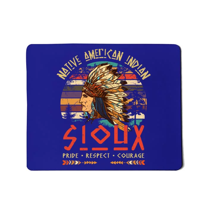 Sioux Native American Indian Pride Indigenous Tribe Cool Gift Mousepad