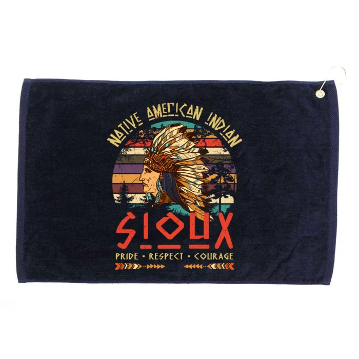 Sioux Native American Indian Pride Indigenous Tribe Cool Gift Grommeted Golf Towel