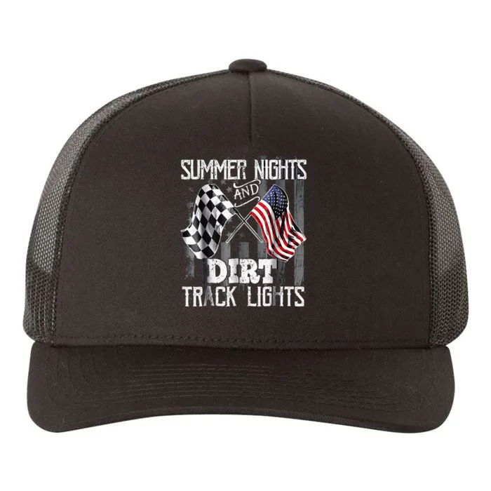 Summer Nights And Dirt Track Lights Sprint Car Racing Yupoong Adult 5-Panel Trucker Hat