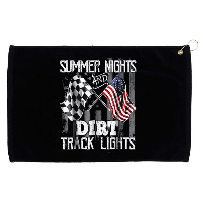 Summer Nights And Dirt Track Lights Sprint Car Racing Grommeted Golf Towel