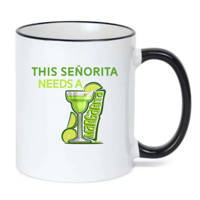 Señorita Needs A Margarita Cinco De Mayo Drinking Fiesta Black Color Changing Mug