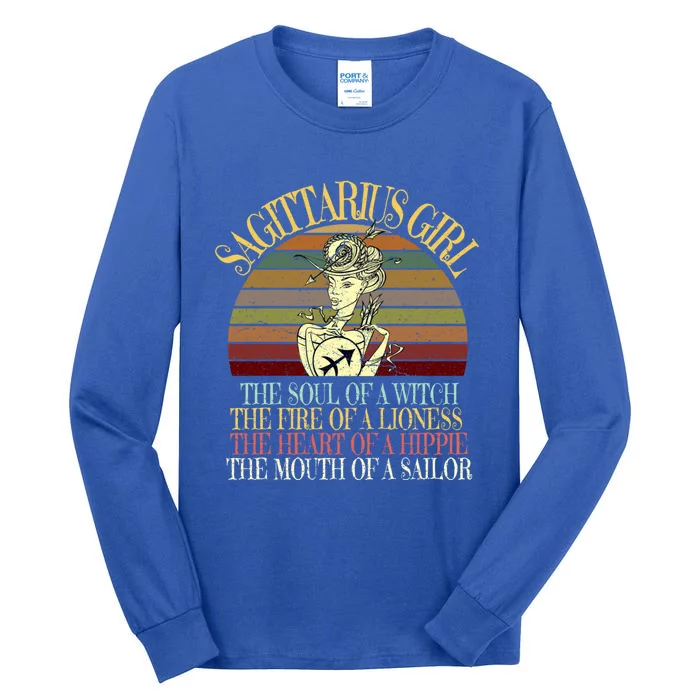 Sagittarius November And December Birthday Cool Gift Tall Long Sleeve T-Shirt