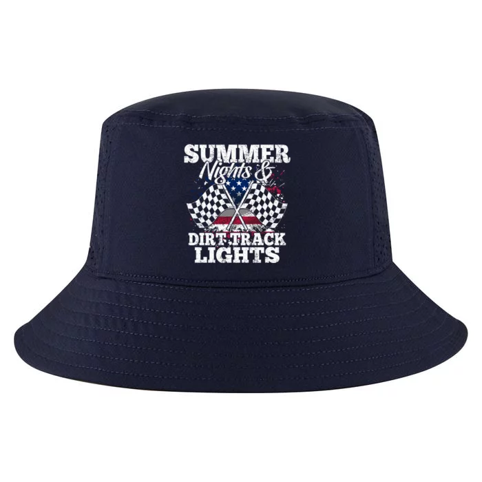 Summer Nights And Dirt Track Lights Racing Driver Funny Gift Cool Comfort Performance Bucket Hat