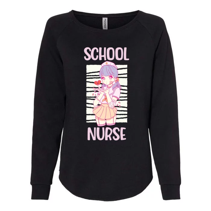 School Nurse Anime Nursing Cool Gift Womens California Wash Sweatshirt