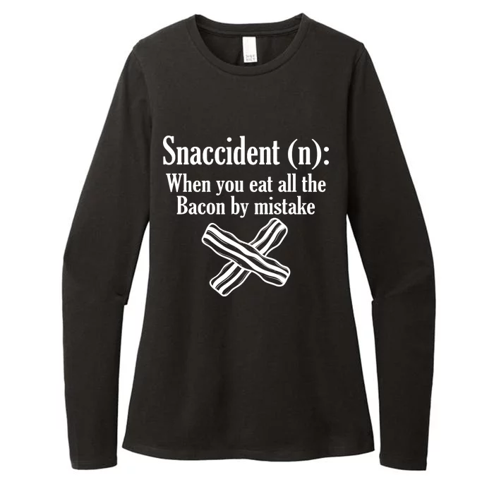 Snaccident Definition Bacon Womens CVC Long Sleeve Shirt