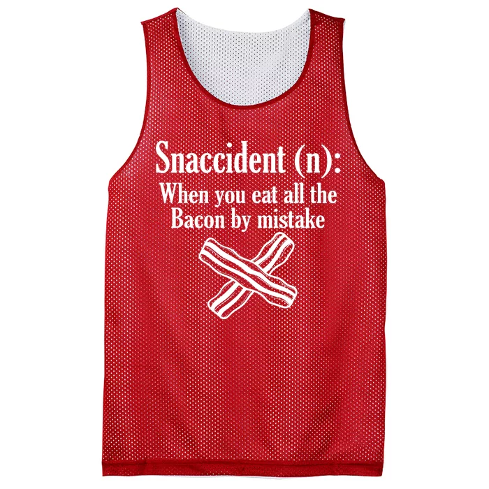 Snaccident Definition Bacon Mesh Reversible Basketball Jersey Tank