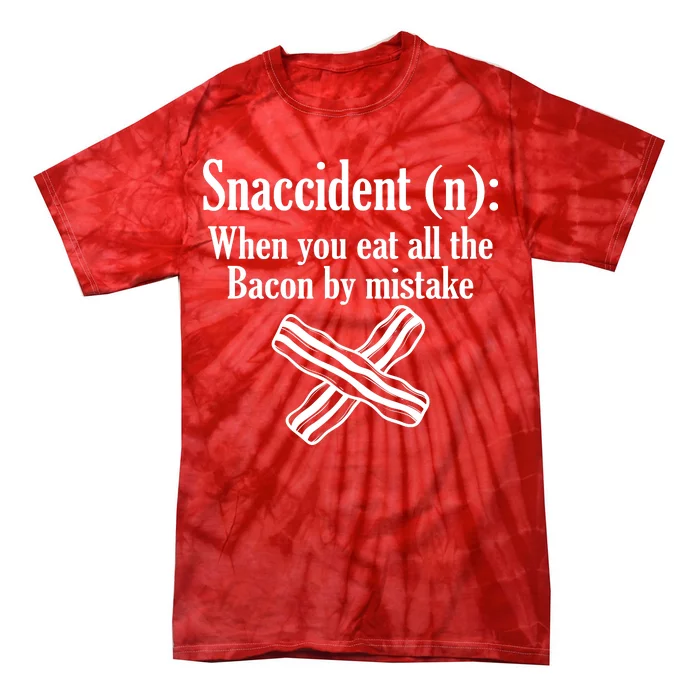 Snaccident Definition Bacon Tie-Dye T-Shirt