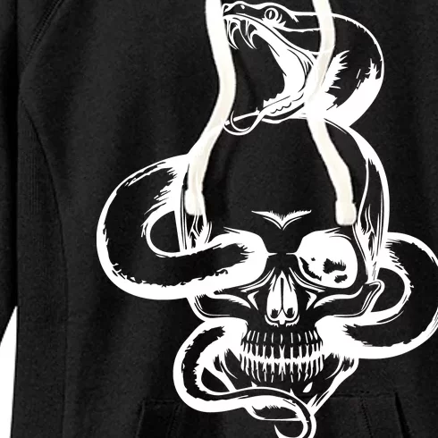 Snake Skull Women's Fleece Hoodie