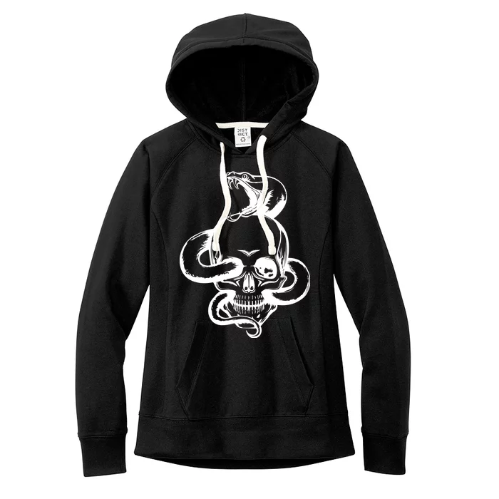 Snake Skull Women's Fleece Hoodie