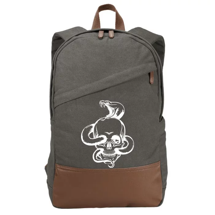 Snake Skull Cotton Canvas Backpack