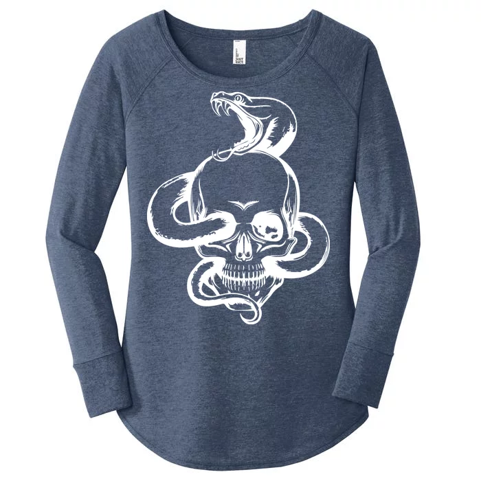 Snake Skull Women's Perfect Tri Tunic Long Sleeve Shirt