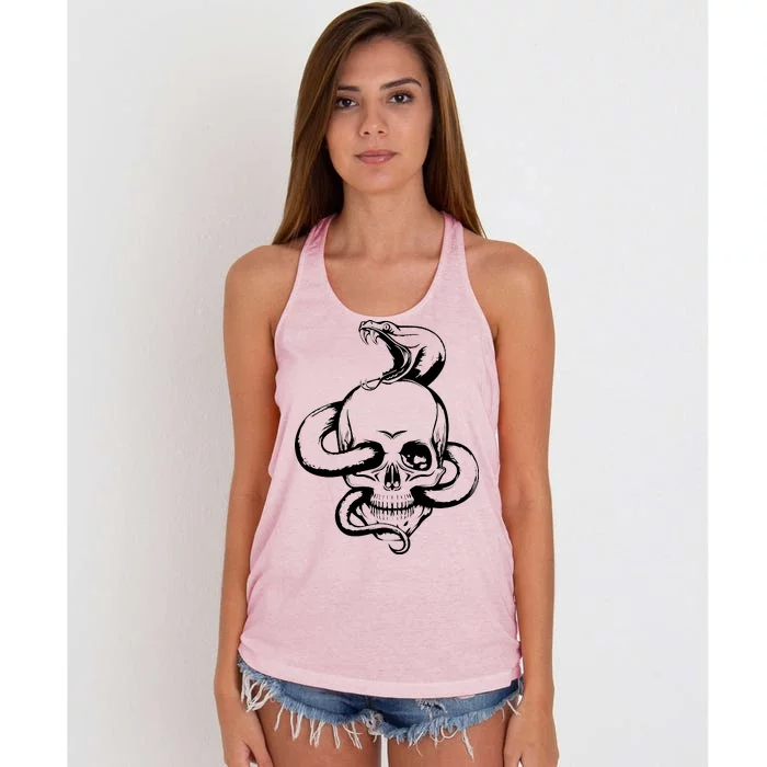 Snake Skull Women's Knotted Racerback Tank