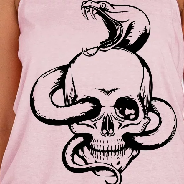 Snake Skull Women's Knotted Racerback Tank