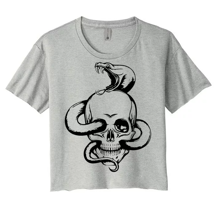 Snake Skull Women's Crop Top Tee