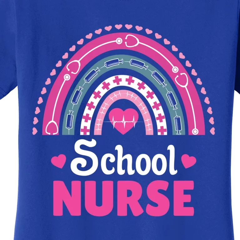 School Nurse Boho Rainbow Gift Women's T-Shirt