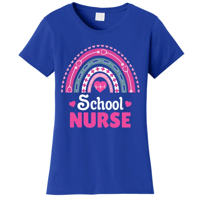 School Nurse Boho Rainbow Gift Women's T-Shirt