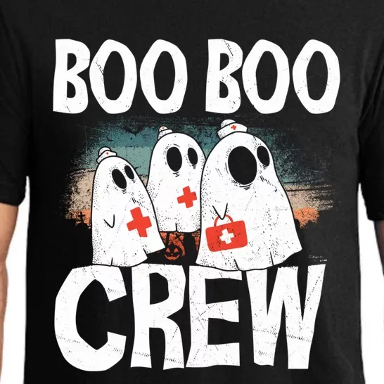 Spooky Nursing Boo Boo Crew Nurse Halloween Nurse Meaningful Gift Pajama Set