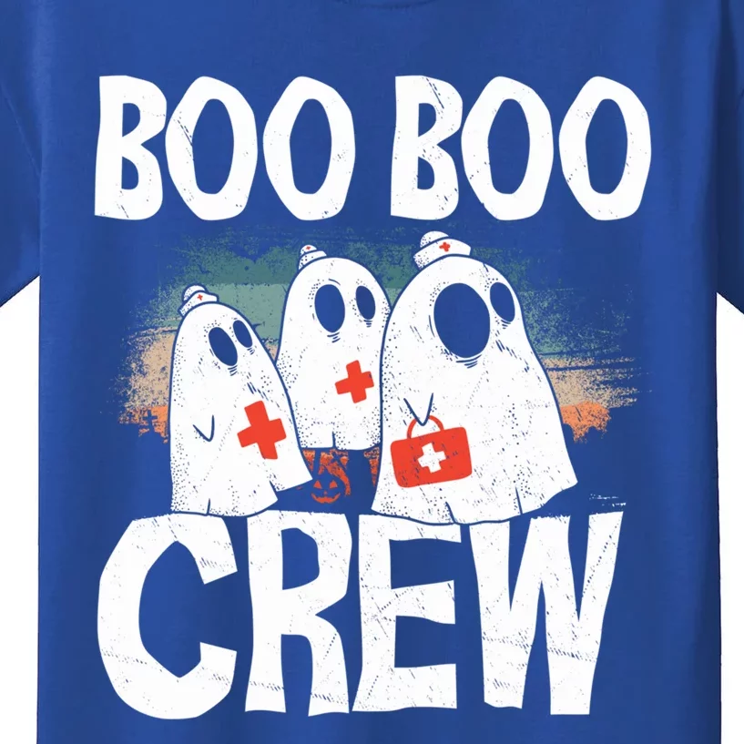 Spooky Nursing Boo Boo Crew Nurse Halloween Nurse Meaningful Gift Kids T-Shirt