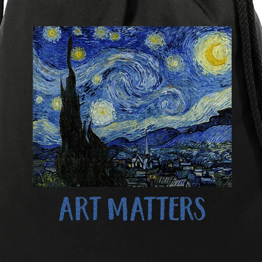 Starry Night By Vincent Van Gogh Art Matters Drawstring Bag