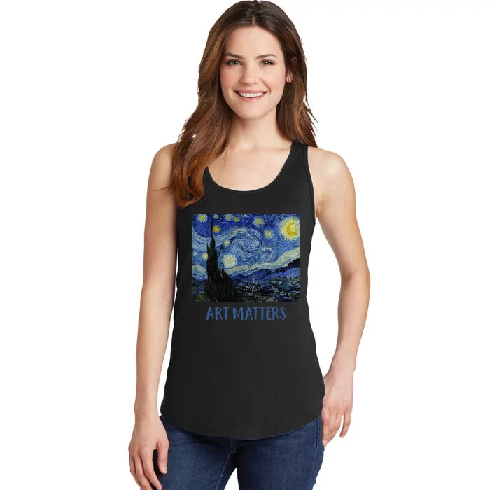 Starry Night By Vincent Van Gogh Art Matters Ladies Essential Tank