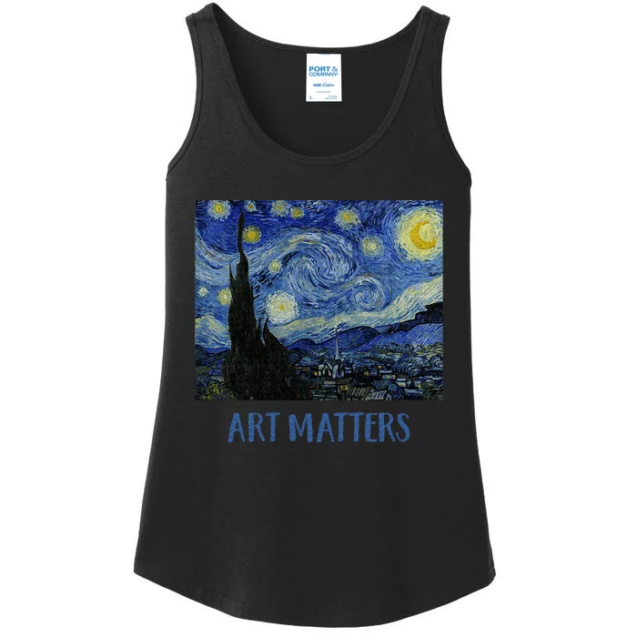 Starry Night By Vincent Van Gogh Art Matters Ladies Essential Tank