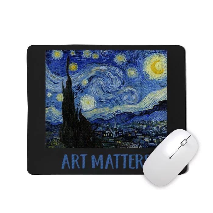 Starry Night By Vincent Van Gogh Art Matters Mousepad