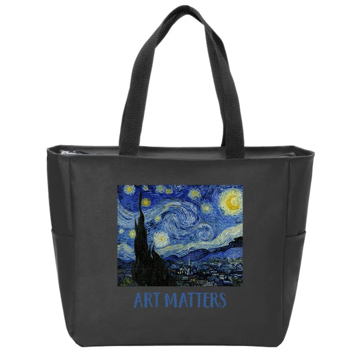 Starry Night By Vincent Van Gogh Art Matters Zip Tote Bag