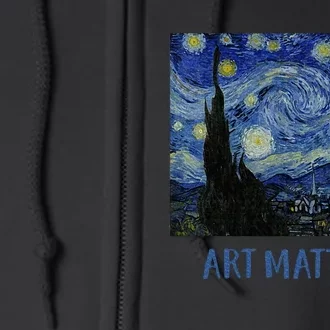 Starry Night By Vincent Van Gogh Art Matters Full Zip Hoodie