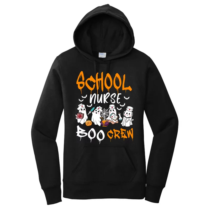 School Nurse Boo Crew Halloween School Nurse Costume Women's Pullover Hoodie