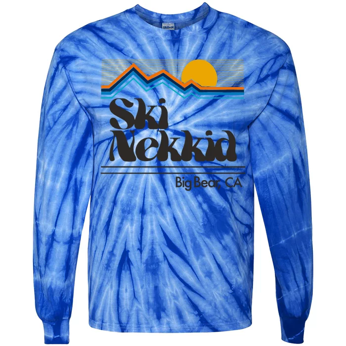 Ski Nek Big Bear Ca Vintage Winter Sports Gift Tie-Dye Long Sleeve Shirt