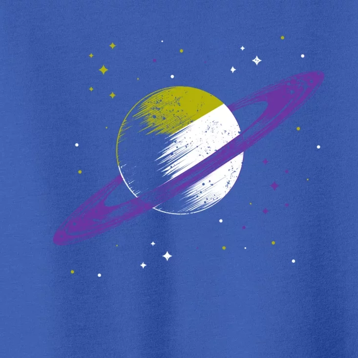 Saturn Non Binary Flag Agedner Astronomer Gift Non Binary Gift Toddler T-Shirt