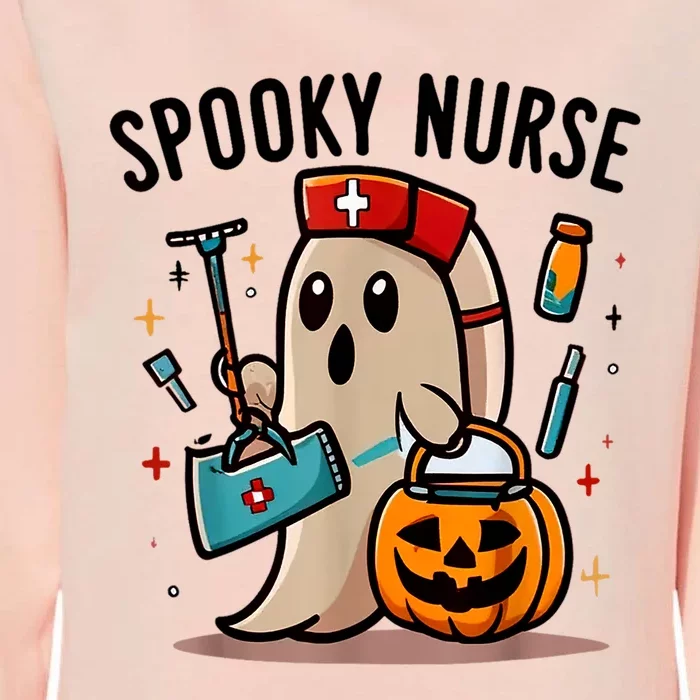 Spooky Nurse Boo Ghost Pumpkin Halloween Gift Womens California Wash Sweatshirt