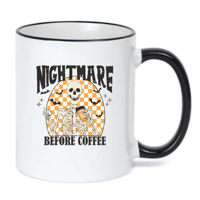 Skeleton Nightmare Before Coffee Black Color Changing Mug