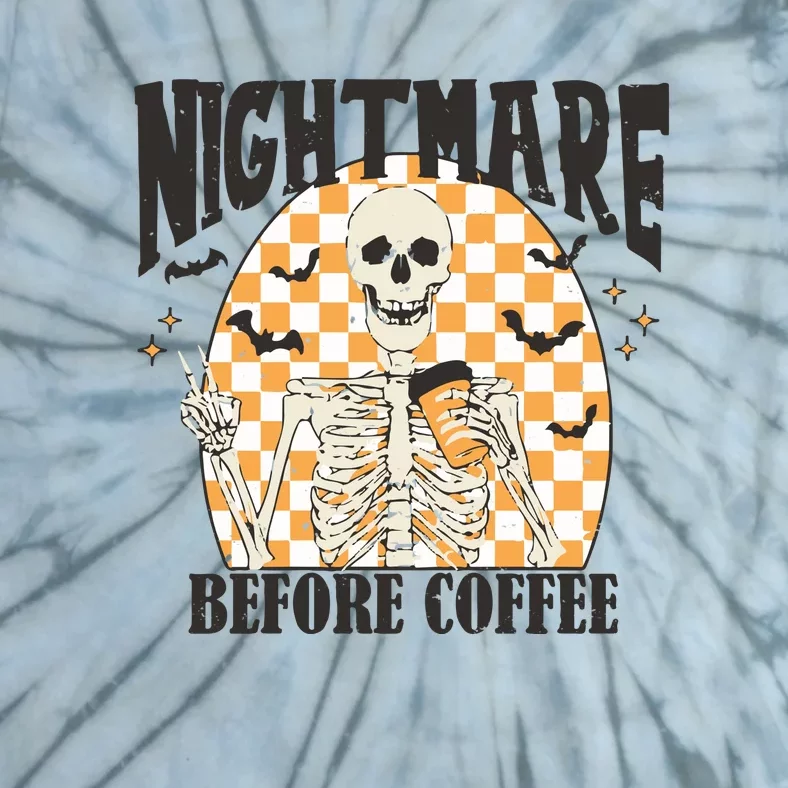 Skeleton Nightmare Before Coffee Tie-Dye T-Shirt