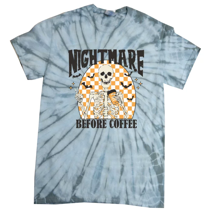 Skeleton Nightmare Before Coffee Tie-Dye T-Shirt